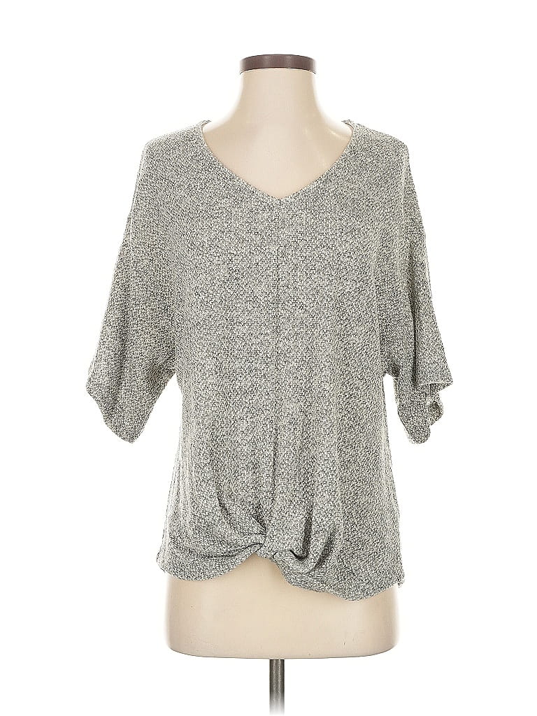 Pre-owned Assorted Brands 3/4 Sleeve T-shirt In Gray