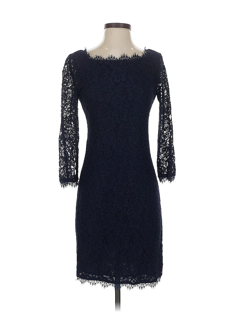 Pre-owned Diane Von Furstenberg Cocktail Dress In Blue