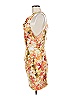 Significant Other Floral Tan Orange Cocktail Dress Size 8 - photo 5