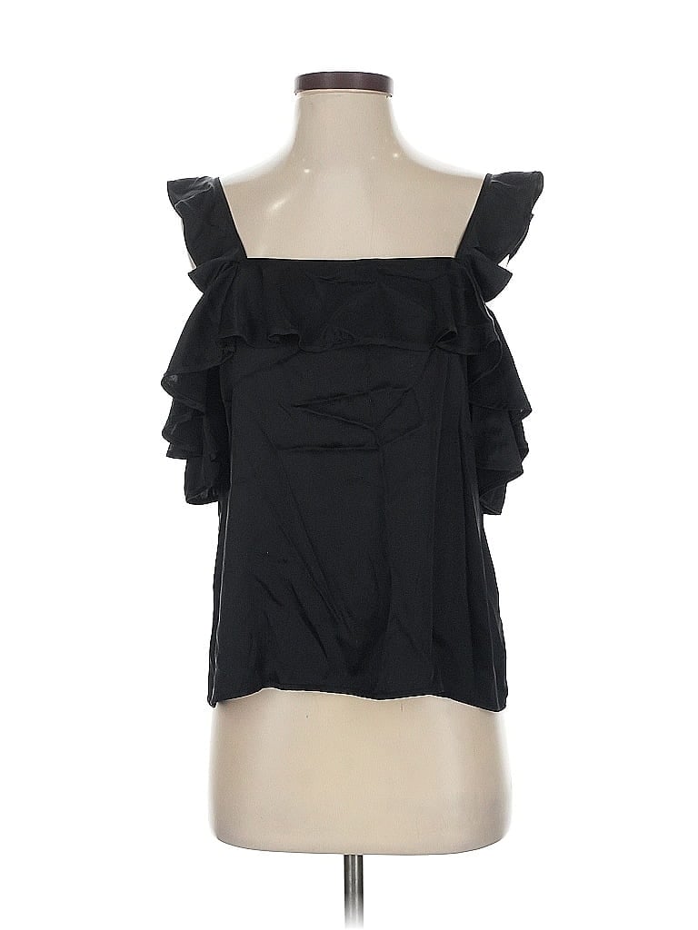Click to view more detailed imagery on our partner's website Pre-owned A.l.c Sleeveless Silk Top Black Strapless Neckline Tops