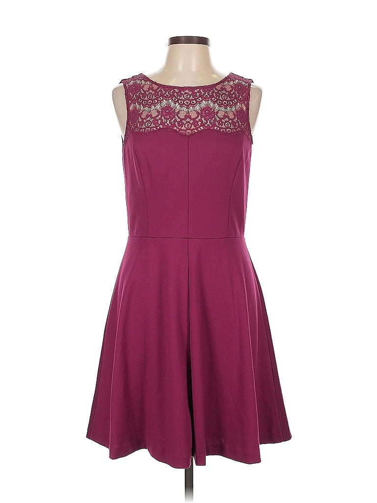Pre-owned Jessica Simpson Cocktail Dress In Burgundy