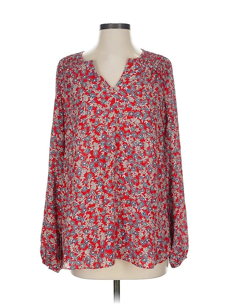 Pre-owned Adrienne Vittadini Long Sleeve T-shirt In Red