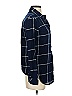 Athleta 100% Cotton Plaid Blue Long Sleeve Button-Down Shirt Size XXS - photo 4