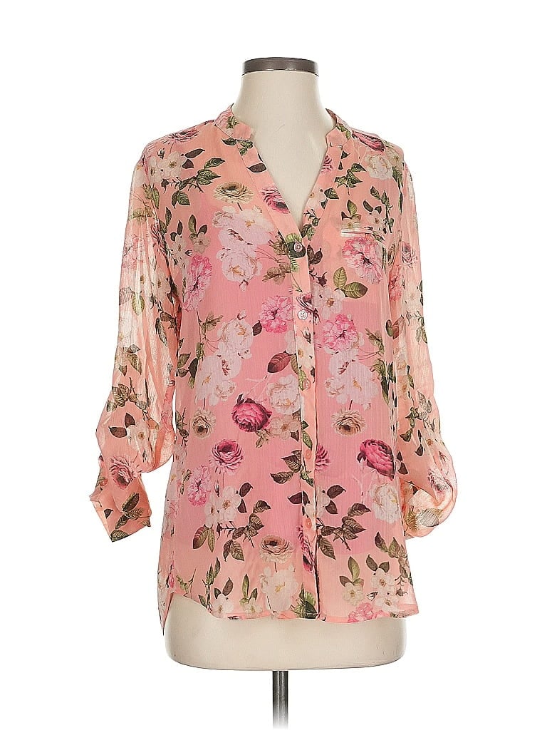 Pre-owned Kut From The Kloth 3/4 Sleeve Blouse In Pink