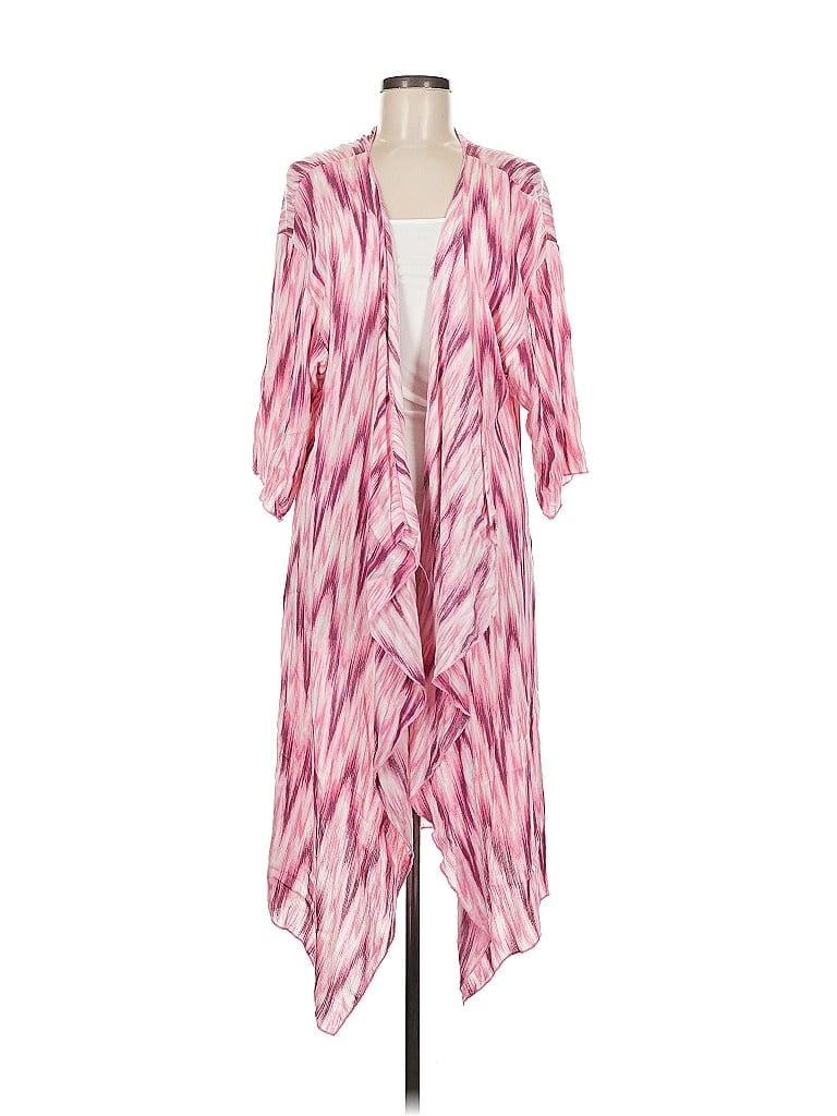 Pre-owned Lularoe Kimono In Pink