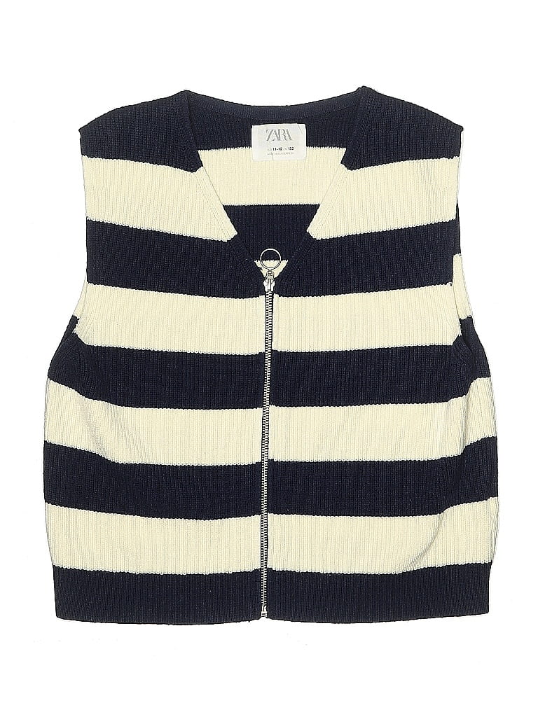Pre-owned Zara Kids' Sweater Vest In White