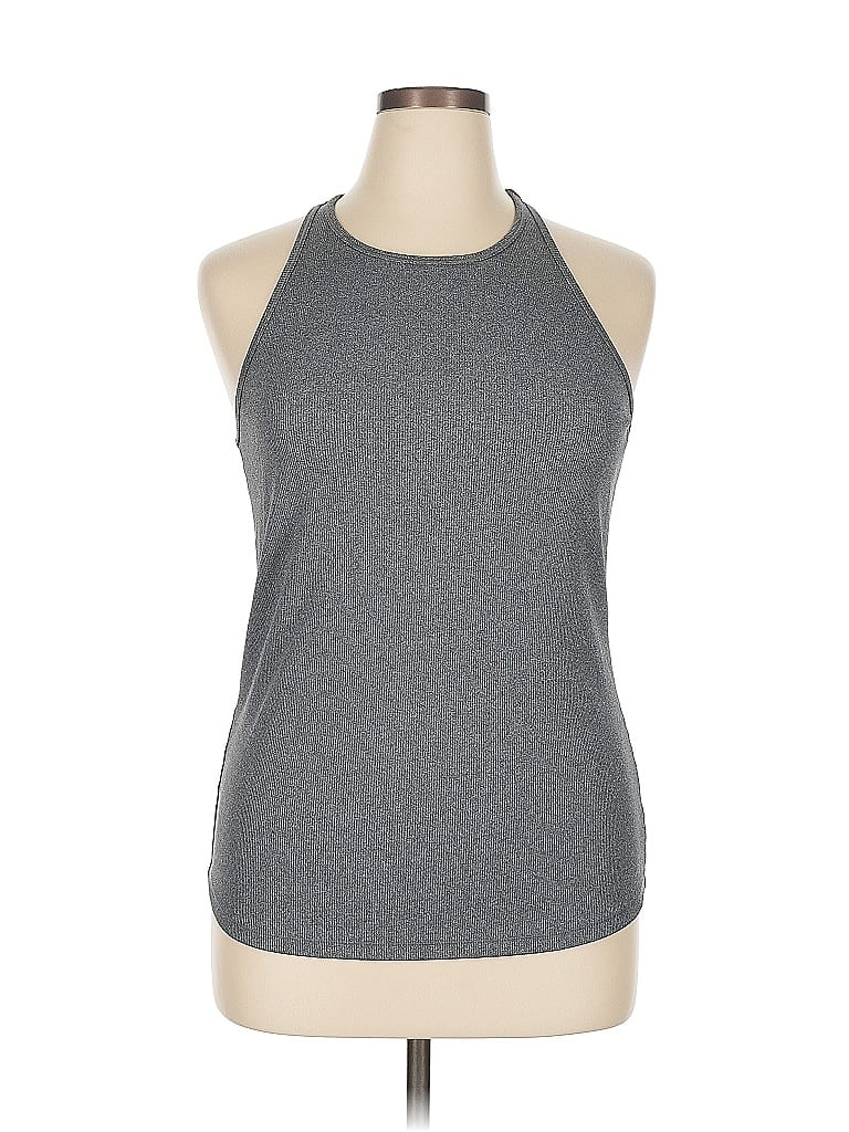 Pre-owned All In Motion Tank Top Gray Halter Neckline Tops