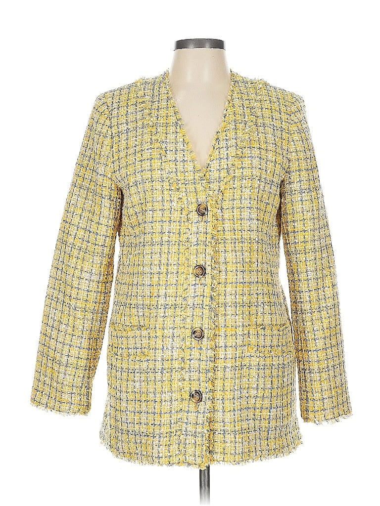 Pre-owned Ann Taylor Blazer Jacket In Yellow