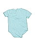 Little Lad Solid Teal Short Sleeve Onesie Size 0-3 mo - photo 2