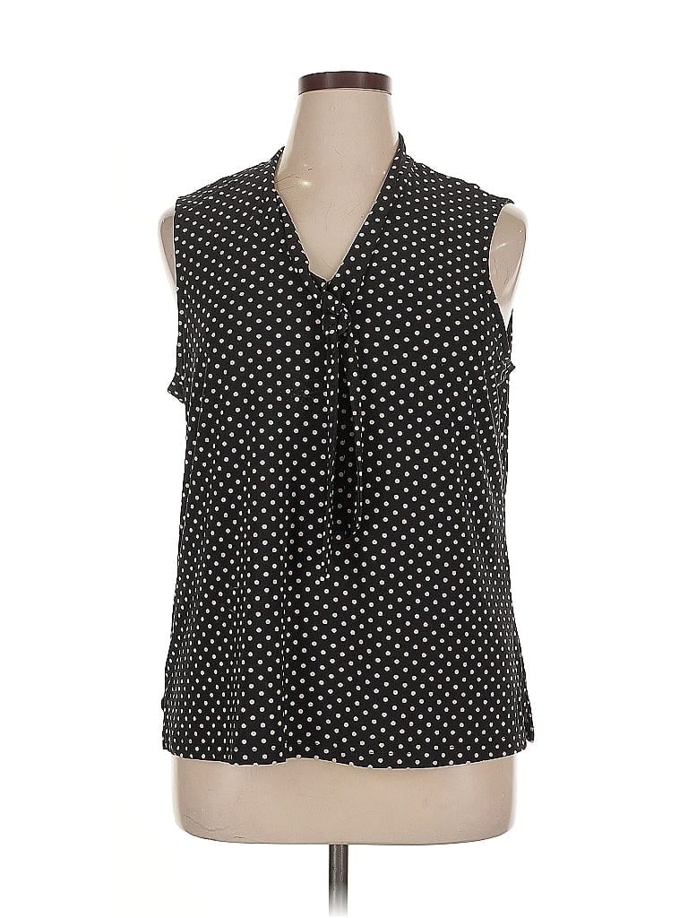 Pre-owned Anne Klein Sleeveless Blouse In Black