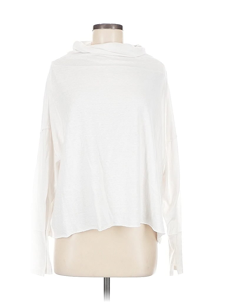 Pre-owned We The Free Long Sleeve Top White Cowl Neck Tops