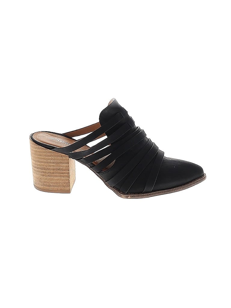 Pre-owned Report Mule/clog In Black