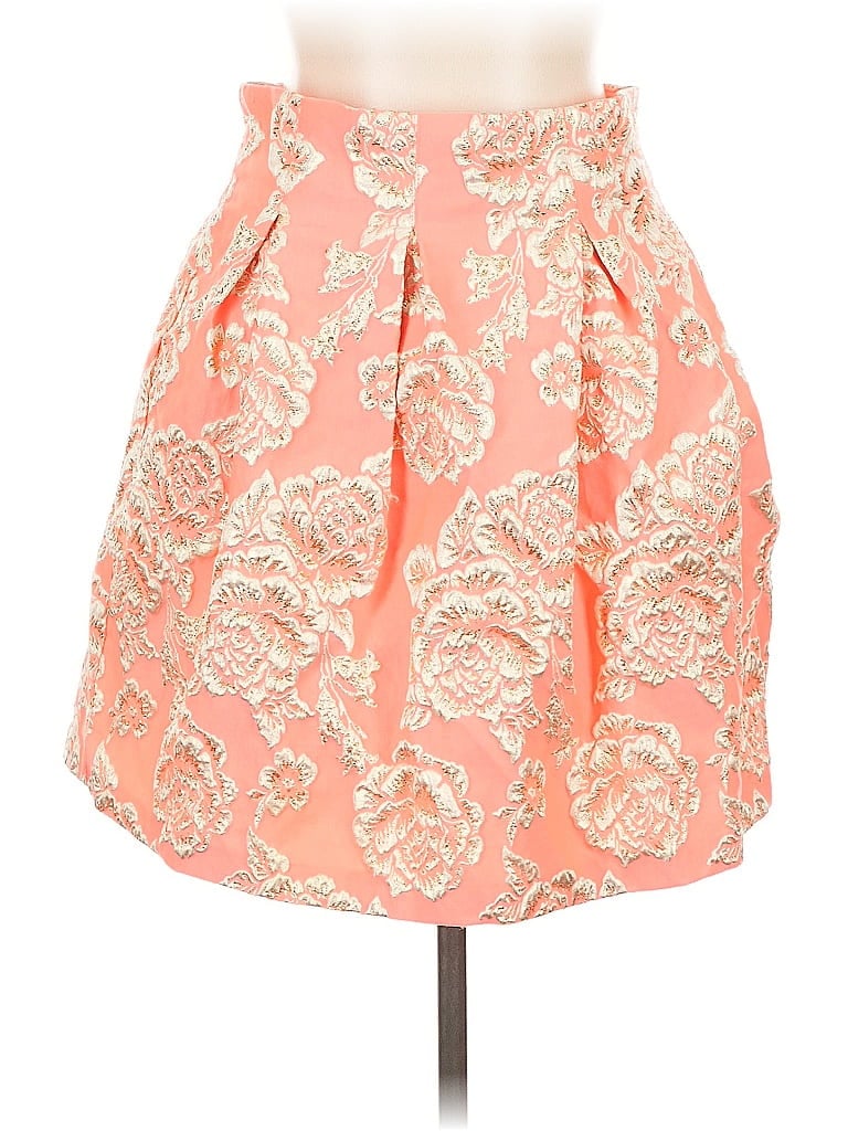 Pre-owned En Creme Formal Skirt In Orange