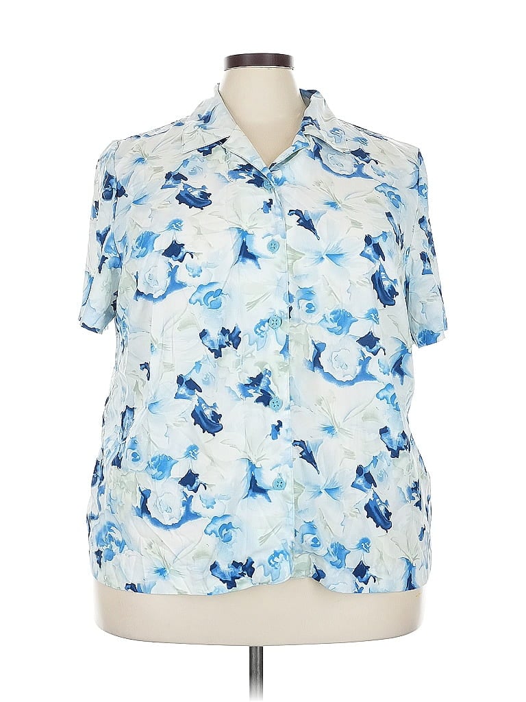 Pre-owned Koret Short Sleeve Blouse In Blue