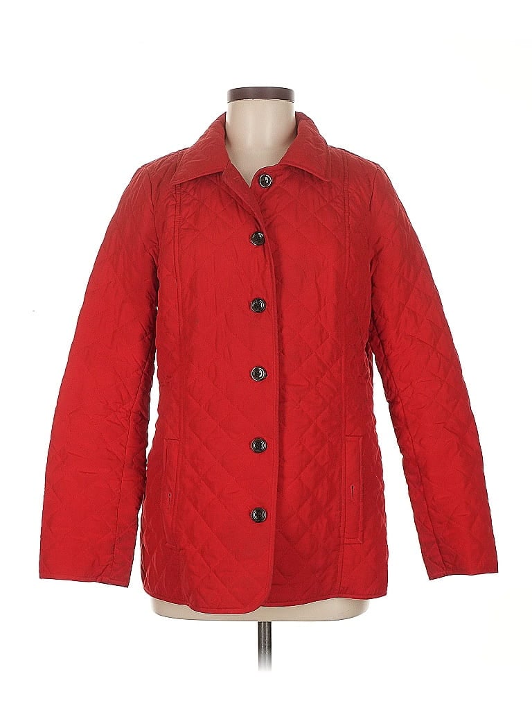 Pre-owned Jjill Coat In Red