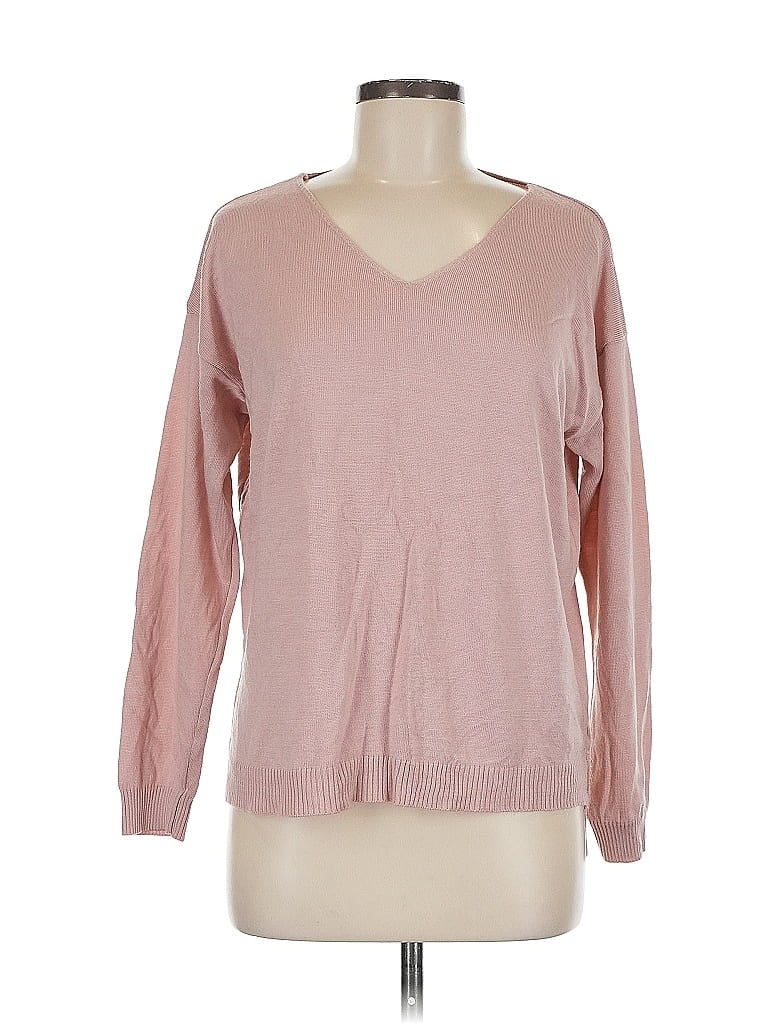 Click to view more detailed imagery on our partner's website Pre-owned Cck Style Long Sleeve Top Pink V Neck Tops