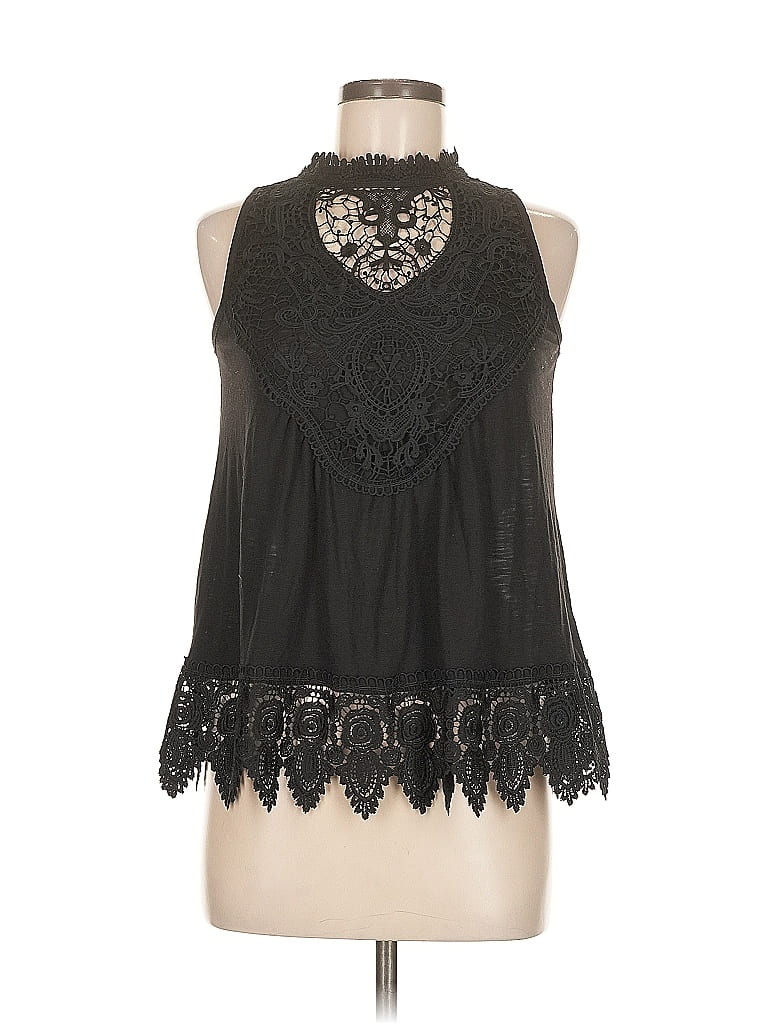 Pre-owned No Boundaries Tank Top Black Halter Neckline Tops