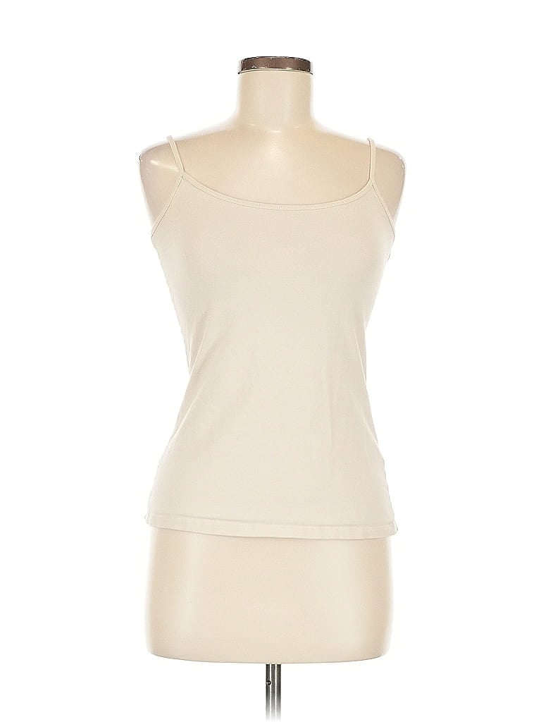 Pre-owned Amazon Essentials Tank Top Ivory Strapless Neckline Tops In White