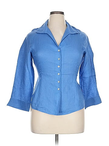 AK Anne Klein 3/4 Sleeve Button-Down Shirt (view 1)