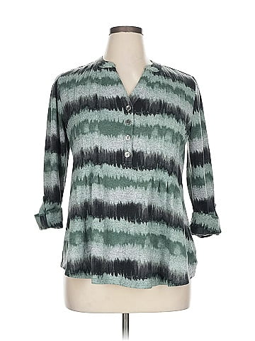 New Directions Long Sleeve Henley (view 1)