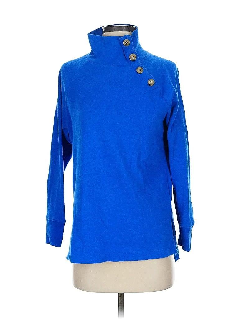 Pre-owned J.crew Factory Store Turtleneck Sweater In Blue