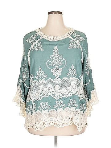 Democracy 3/4 Sleeve Blouse (view 1)