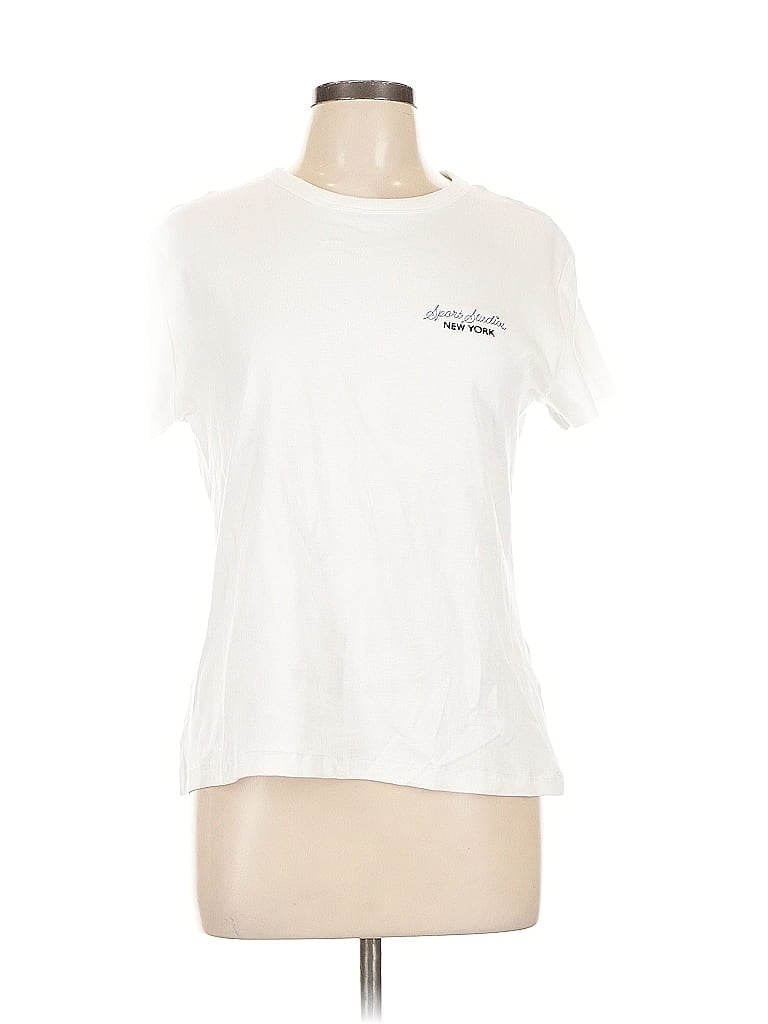 Pre-owned H&m Short Sleeve T-shirt In White