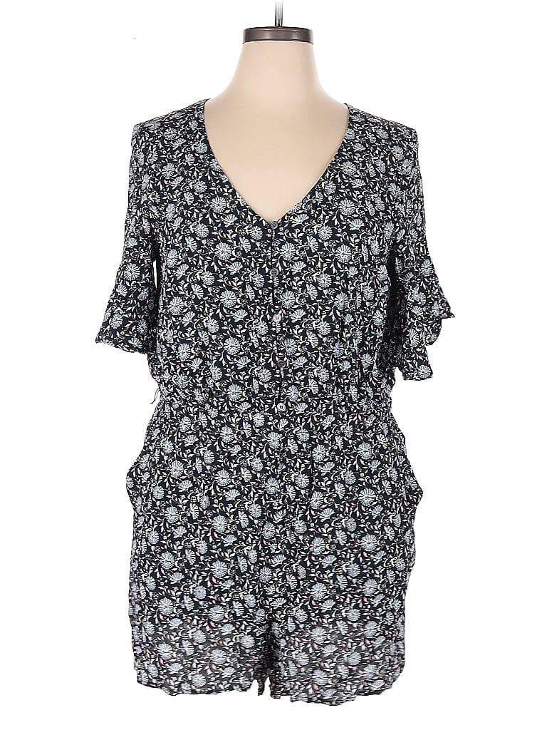 Pre-owned Ann Taylor Loft Romper In Blue