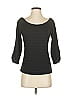 Meadow Rue Gray Black 3/4 Sleeve Top Size XS - photo 1