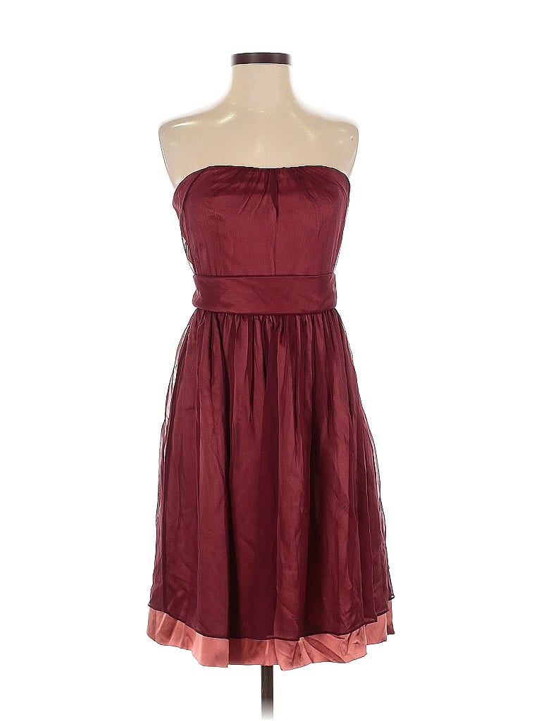 Pre-owned Assorted Brands Cocktail Dress In Burgundy