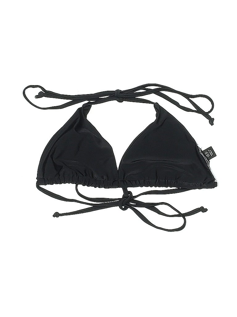 Pre-owned Prettylittlething Swimsuit Top Black Swimwear