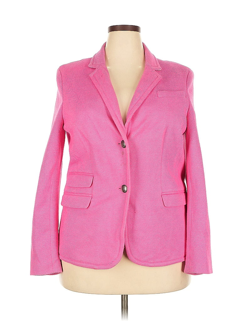 Pre-owned Lands' End Blazer Jacket In Pink