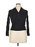 Kate Hill Black Long Sleeve Polo Size 1X - photo 1