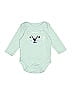 Assorted Brands Teal Blue Long Sleeve Onesie Size 0-3 mo - photo 1