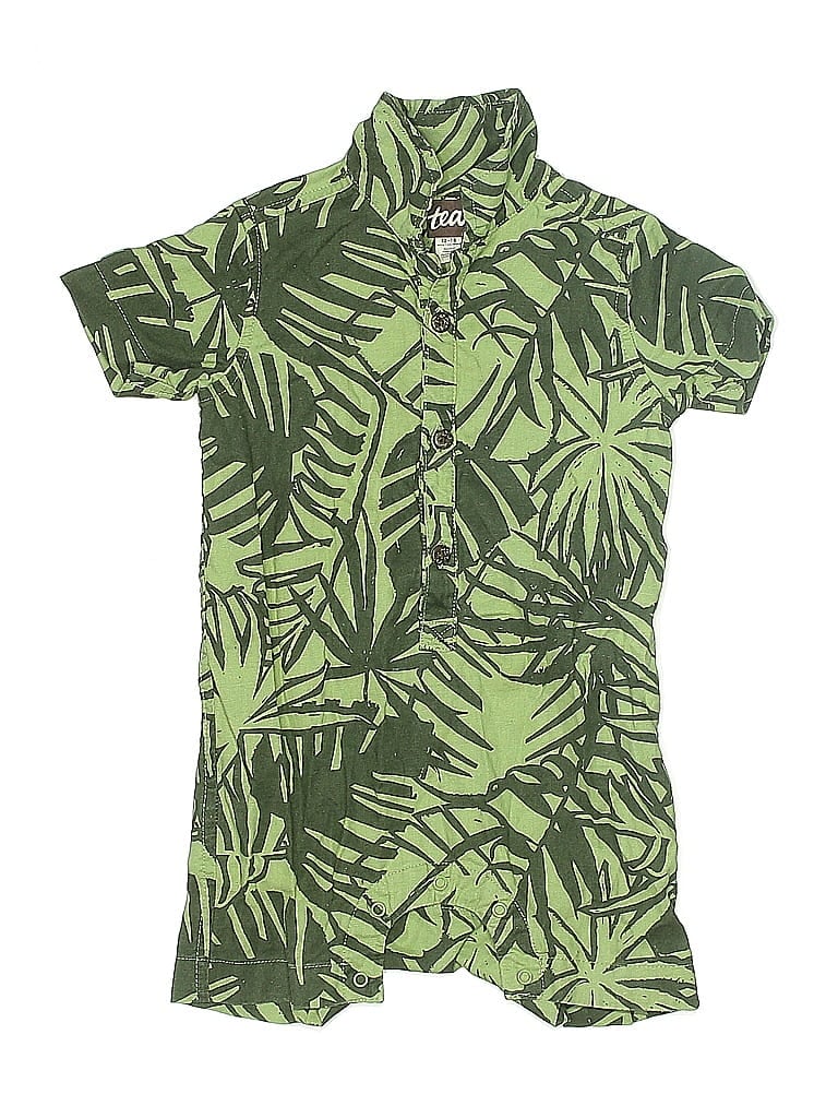 Pre-owned Tea Kids' Dress In Green