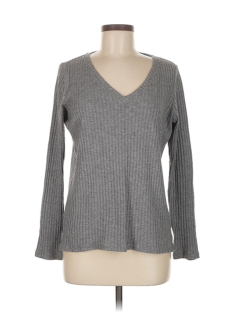 Pre-owned Gap Long Sleeve T-shirt In Gray