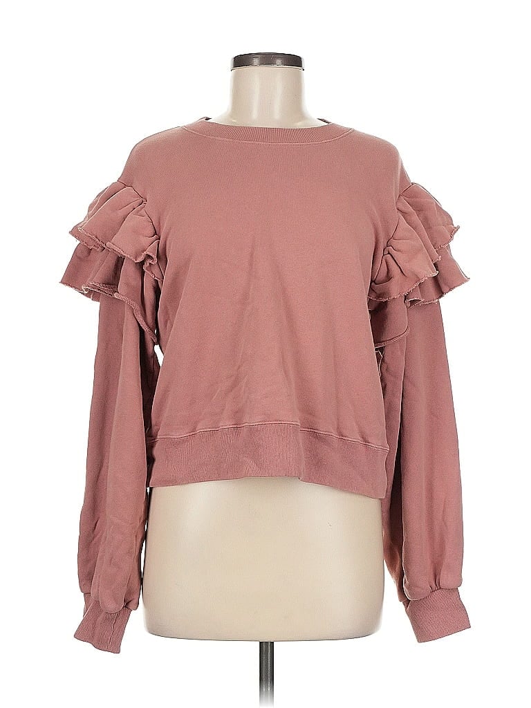 Pre-owned Something Navy Sweatshirt In Pink