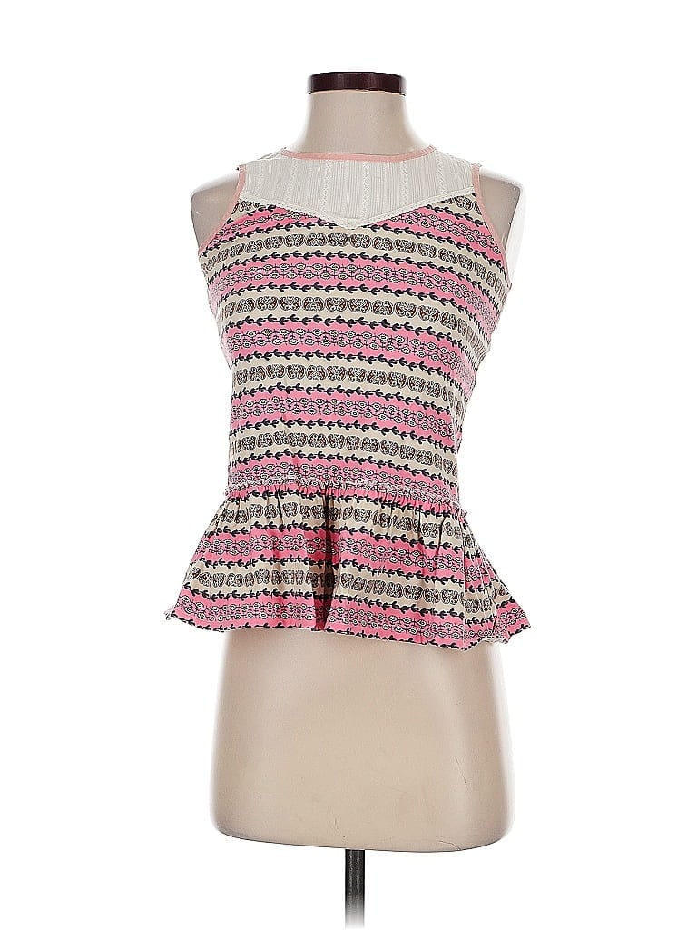 MATILDA JANE Pre-owned Sleeveless Top Pink Halter Neckline Tops