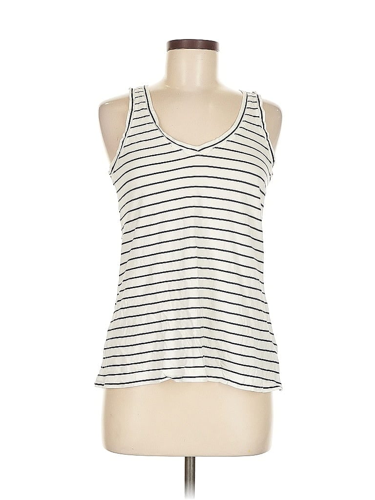 Pre-owned Banana Republic Tank Top Ivory Halter Neckline Tops In White