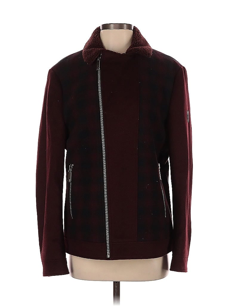 Pre-owned Assorted Brands Jacket In Burgundy