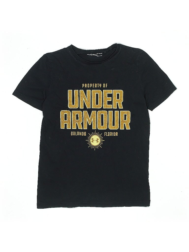 Click to view more detailed imagery on our partner's website Pre-owned Under Armour Kids' Short Sleeve T-shirt In Black