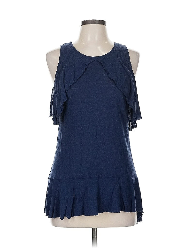 Pre-owned Bcbgmaxazria Sleeveless T-shirt In Blue