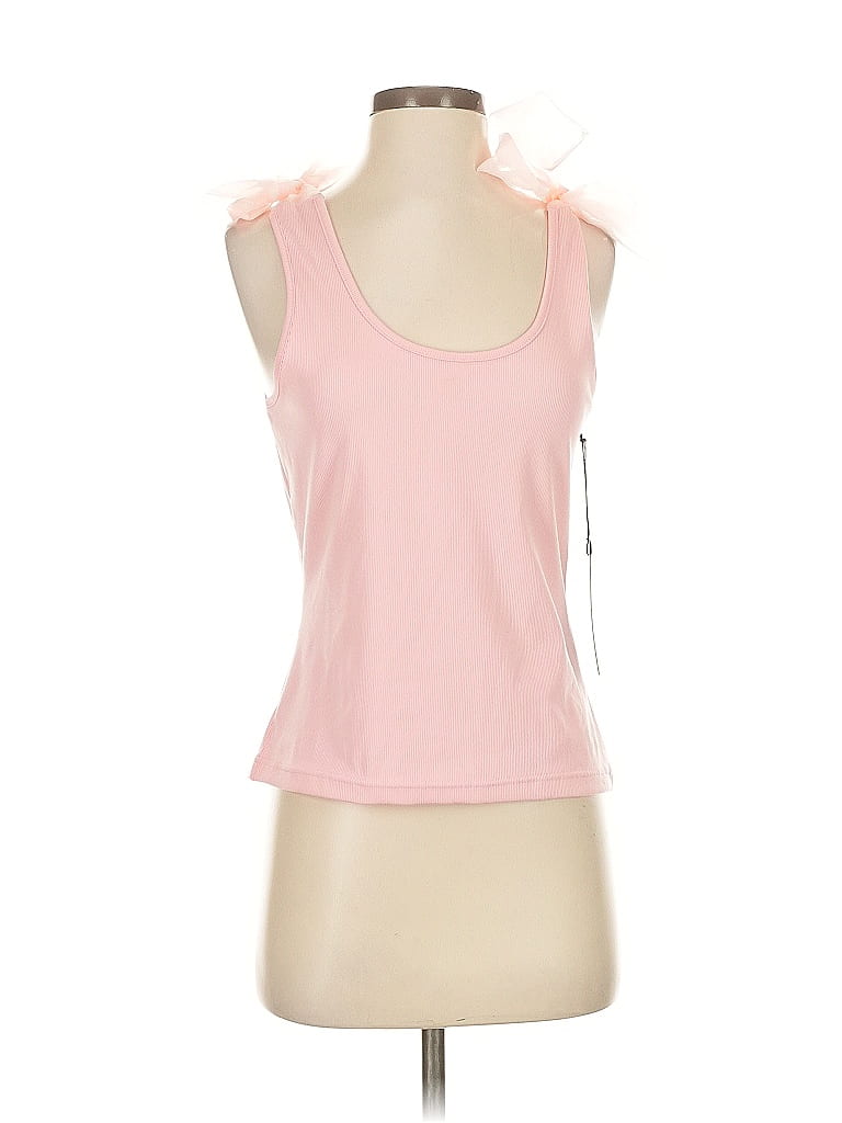 Click to view more detailed imagery on our partner's website Pre-owned Wildfox Sleeveless Top Pink Sweetheart Neckline Tops