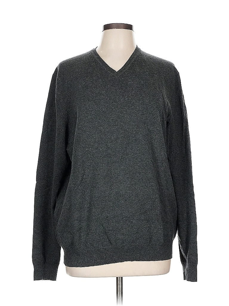 Pre-owned Saks Fifth Avenue Pullover Sweater In Gray