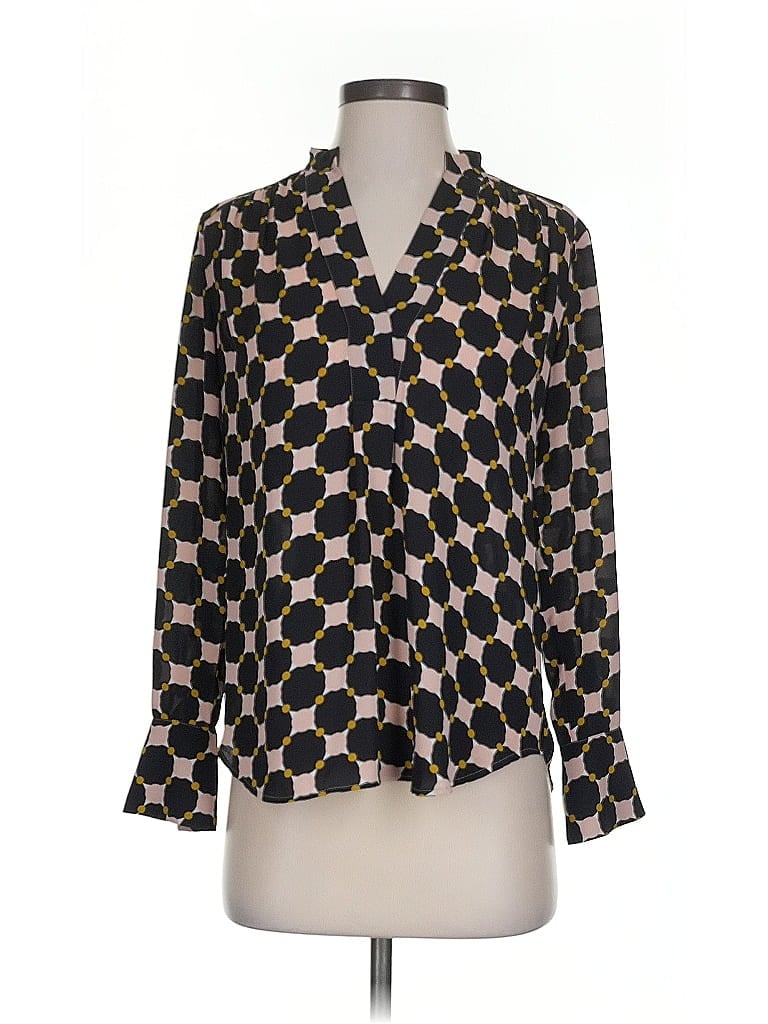 Pre-owned Ann Taylor Long Sleeve Blouse In Black