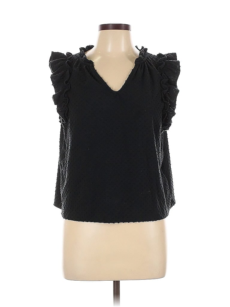 Pre-owned J.crew Factory Store Sleeveless Blouse In Black