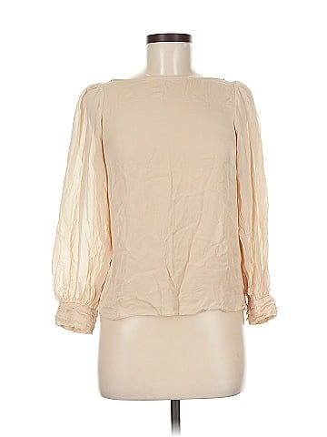 Alice + Olivia Long Sleeve Silk Top (view 1)