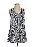 En Creme Blue Sleeveless Blouse Size S - photo 1
