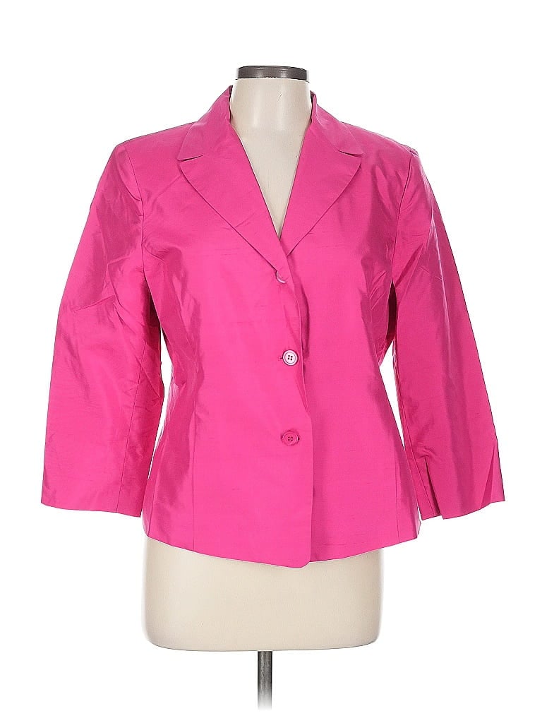 Pre-owned Talbots Silk Blazer Jacket In Pink