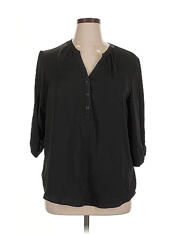 Soho JEANS NEW YORK & COMPANY 3/4 Sleeve Blouse (view 1)